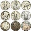 Image 1 : 1840-1942 Better Date US Type Coin Lot [9 Coins]
