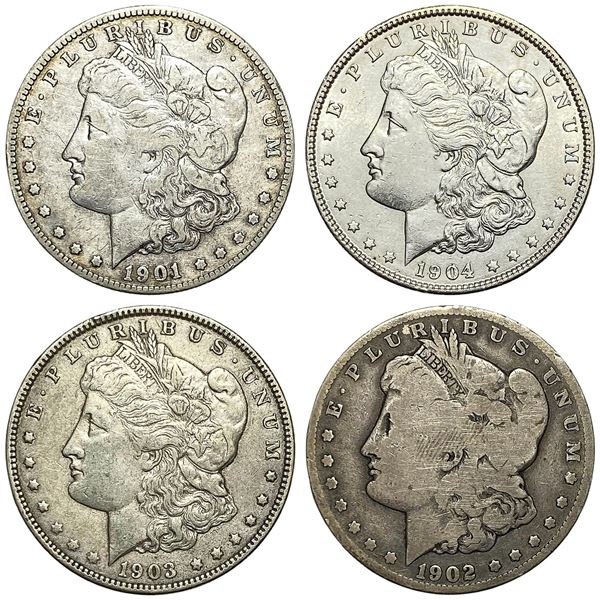 1901-1904 Better Date Morgan Silver Dollar[4 Coins]
