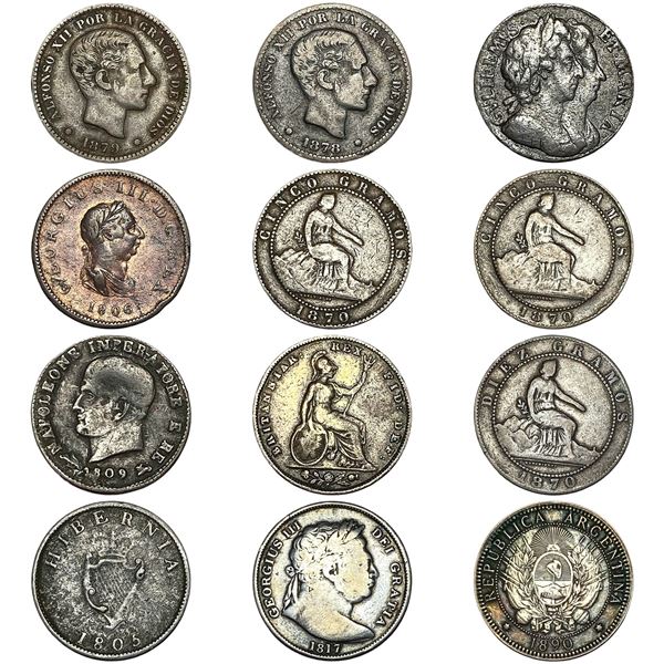 1694-1890 Varied Copper Foreign Coinage[11 Coins]
