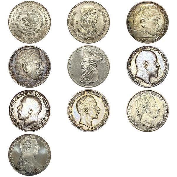 1859-1986 Varied Silver Foreign Coin Lot [10 Coins]