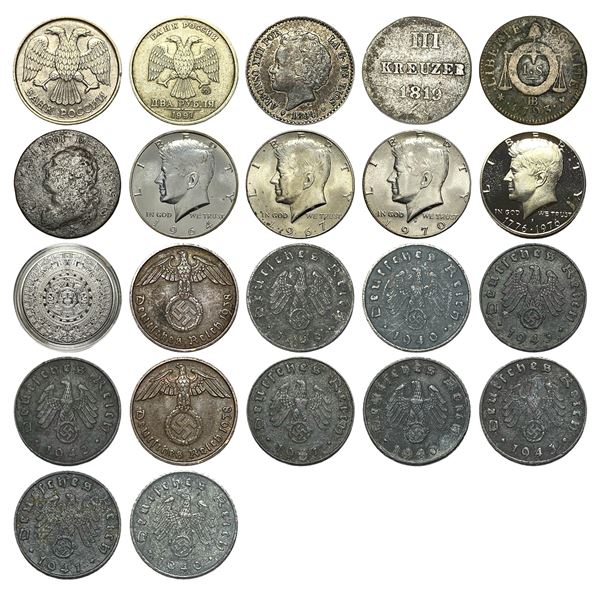 1792-1997 Varied US and Foreign Coin Lot [21 Coins]