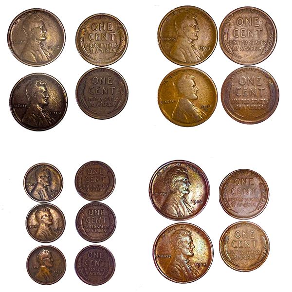 1912-1918 Better Date Lincoln Wheat Cent[13 Coins]