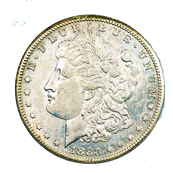 1883-CC Morgan Silver Dollar AU+