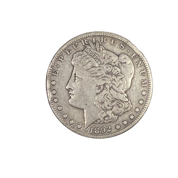 1892-CC Morgan Silver Dollar Avg Circ
