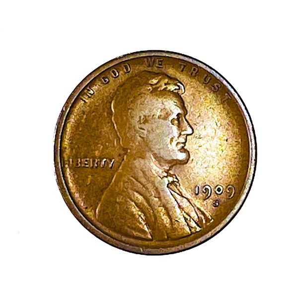 1909-S Wheat Cent Fine