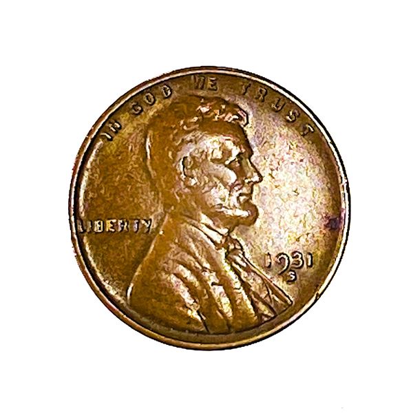 1931-S Wheat Cent AU