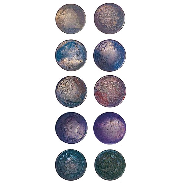 1798-1810 Early US Large Cent Lot [5 Coins]