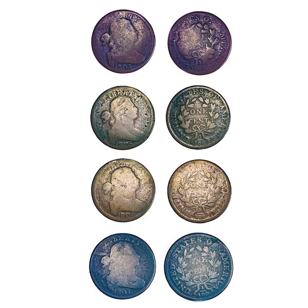 1803-1807 Draped Bust Large Cent Lot [4 Coins]
