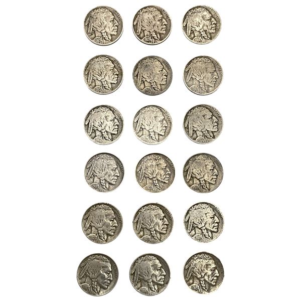 1913-1926 Better Date Buffalo Nickel Lot [18 Coins]