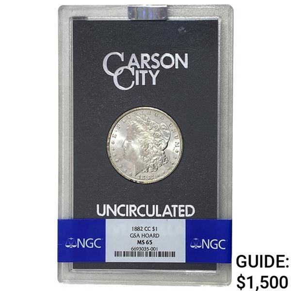 1882-CC Morgan Silver Dollar NGC MS65