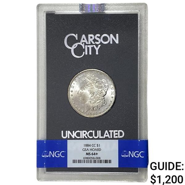1884-CC Morgan Silver Dollar NGC MS64+