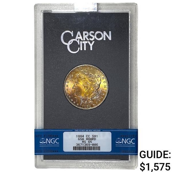 1884-CC Morgan Silver Dollar NGC MS65