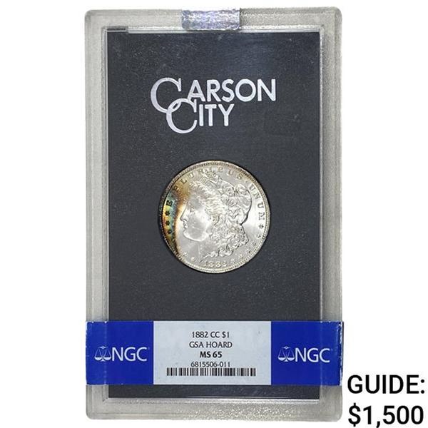 1882-CC Morgan Silver Dollar NGC MS65