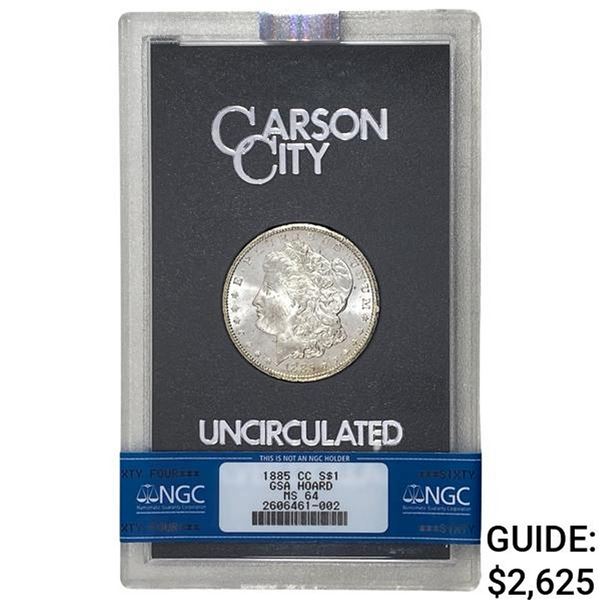 1885-CC Morgan Silver Dollar NGC MS64