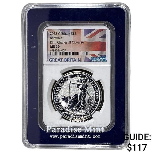 2023 G.Britain S$2 King Charles III Obverse NGC MS63