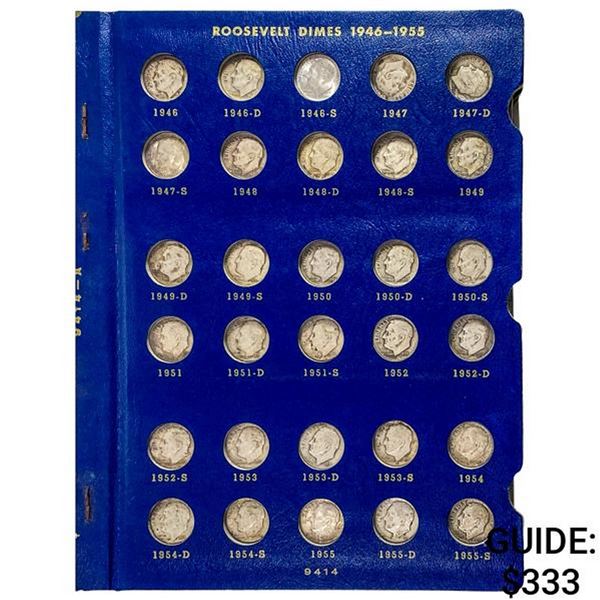 1946-1968 Roosevelt Dimes Album [60] Coins