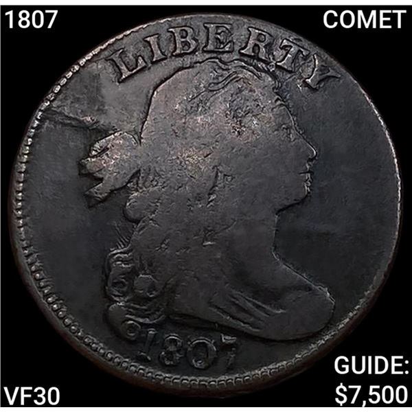 1807 COMET Draped Bust Large Cent LIGHTLY CIRCULATED