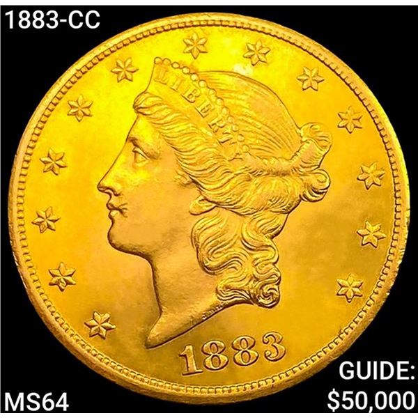 1883-CC $20 Gold Double Eagle CHOICE BU