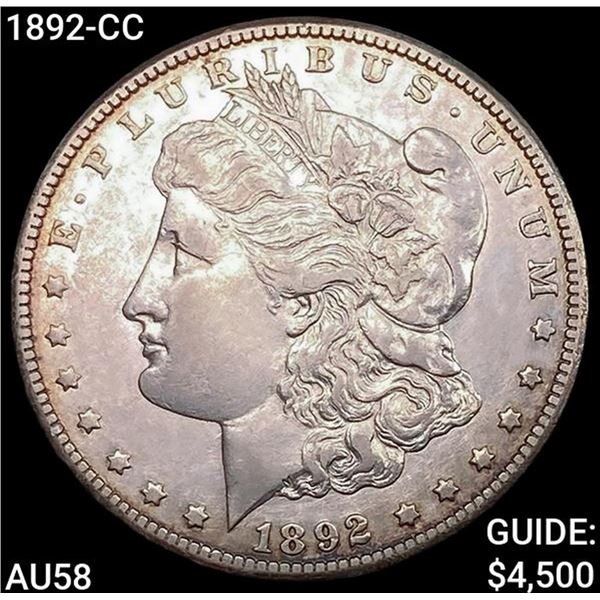 1892-CC Morgan Silver Dollar CHOICE AU