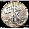1919-S Walking Liberty Half Dollar CHOICE BU