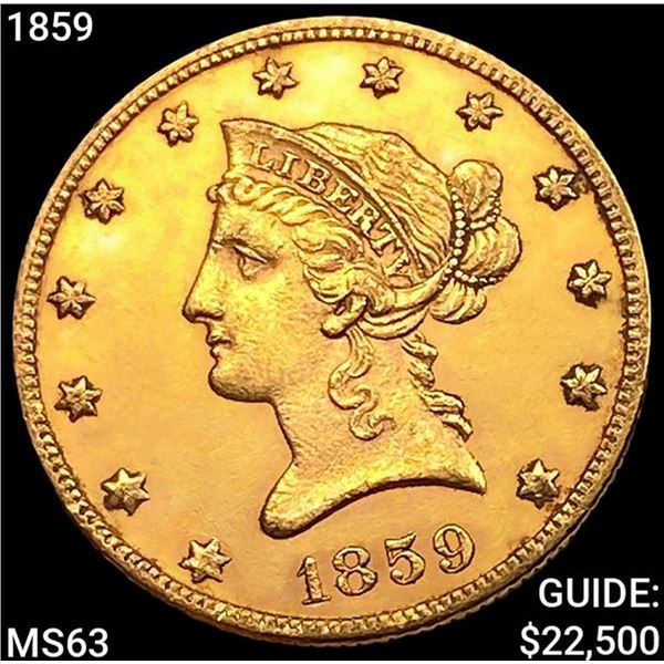 1859 $10 Gold Eagle CHOICE BU