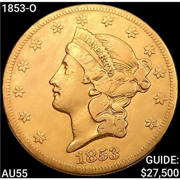 1853-O $20 Gold Double Eagle HIGH GRADE