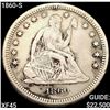 1860-S Seated Liberty Quarter NEARLY UNCIRCULATED