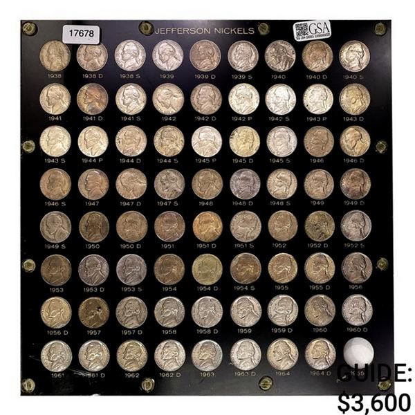 1938-1964 Jefferson 5C [71 coins]
