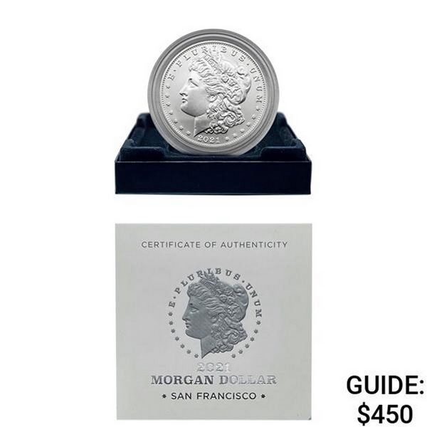 2021 GEM BU Morgan Silver Dollar [1 Coin]