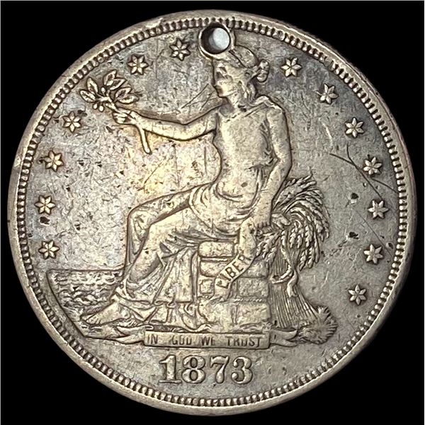 1873-CC Silver Trade Dollar LIGHTLY CIRCULATED