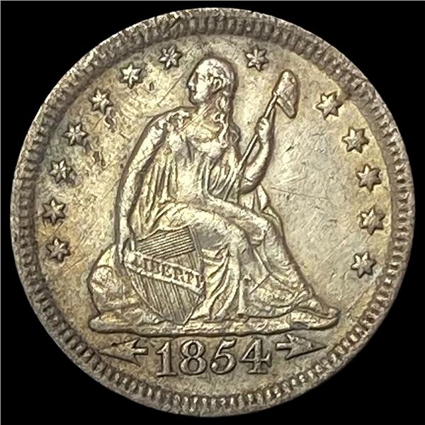 1854 Arrows Seated Liberty Quarter CLOSELY UNCIRCULATED