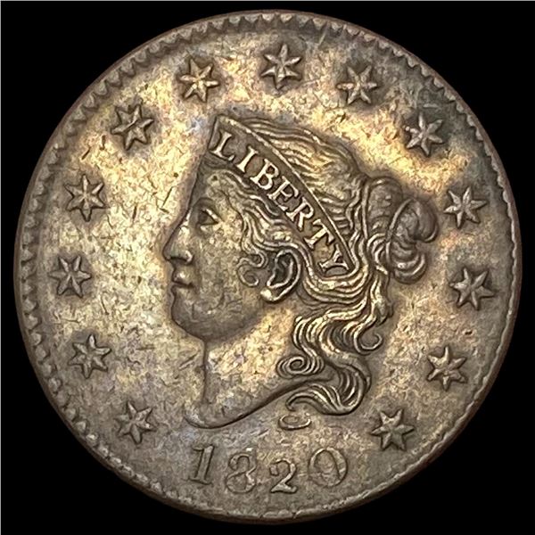 1820 Coronet Head Large Cent CHOICE AU
