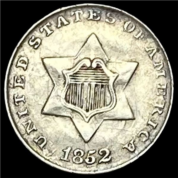 1852 Silver Three-Cent Piece CLOSELY UNCIRCULATED