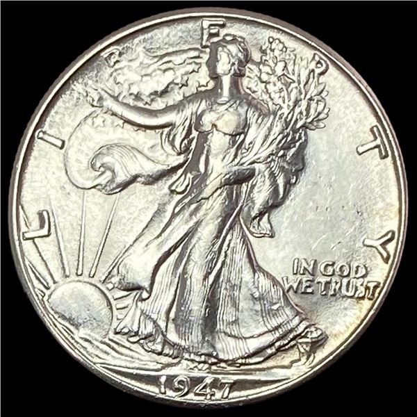 1947-D Silver Walking Liberty Half Dollar GEM BU