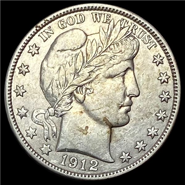 1912-D Silver Barber Half Dollar CLOSELY UNCIRCULATED