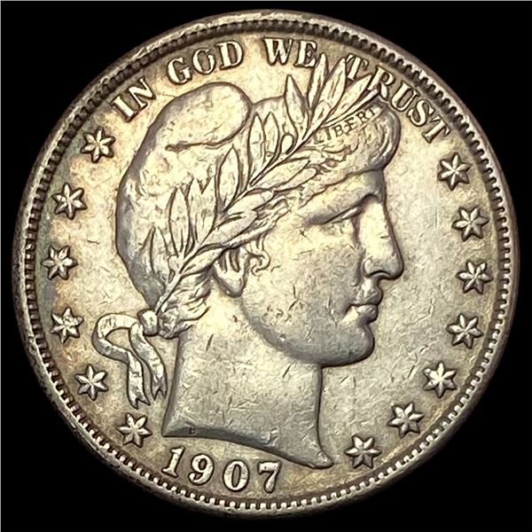 1907-O Silver Barber Half Dollar CLOSELY UNCIRCULATED