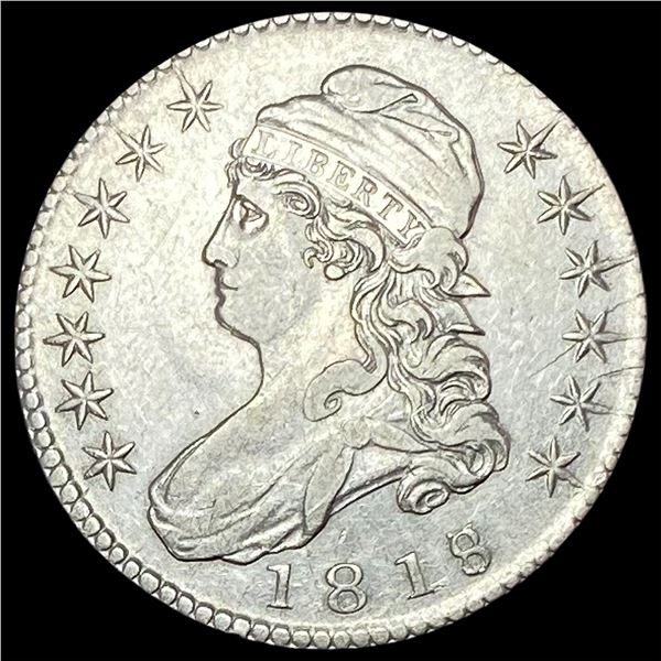 1818/7 Capped Bust Half Dollar NEAR UNC