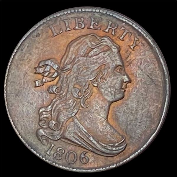 1806 Draped Bust Half Cent LIGHTLY CIRCULATED