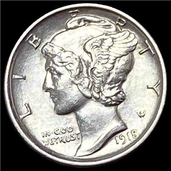 1918-D Silver Mercury Dime CLOSELY UNCIRCULATED