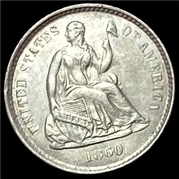 1860-O Silver Half Dime CLOSELY UNCIRCULATED