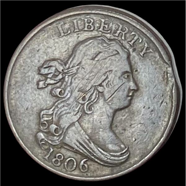 1806 Draped Bust Half Cent CLOSELY UNCIRCULATED