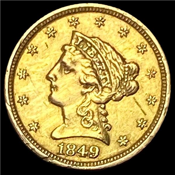 1849 Liberty Head Gold Quarter Eagle $2.50 HIGH GRADE