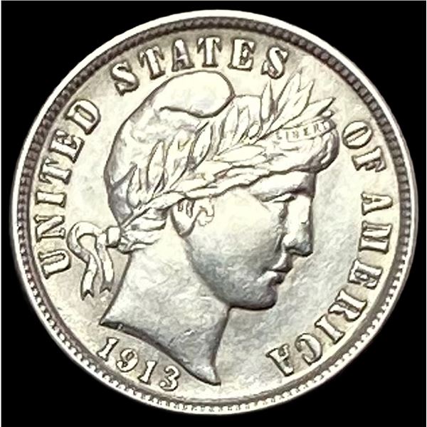 1913 Barber Dime CHOICE BU
