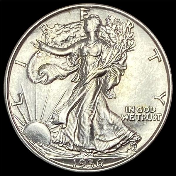 1936 Silver Walking Liberty Half Dollar GEM BU