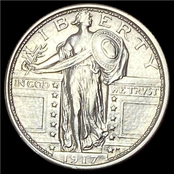 1917 Type 1 Standing Liberty Quarter CHOICE AU