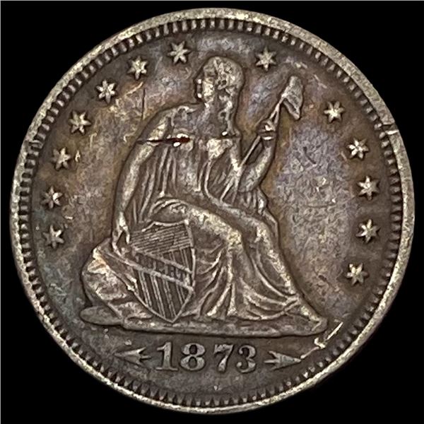 1873 Seated Liberty Quarter LIGHTLY CIRCULATED