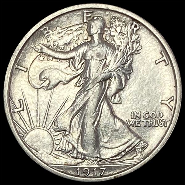 1917 Walking Liberty Half Dollar NEARLY UNCIRCULATED