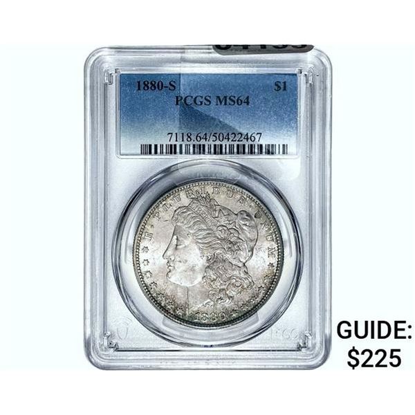 1880-S Morgan Silver Dollar PCGS MS64
