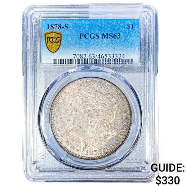 1878-S Morgan Silver Dollar PCGS MS63