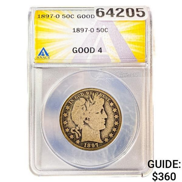 1897-O Barber Half Dollar ANACS GOOD4